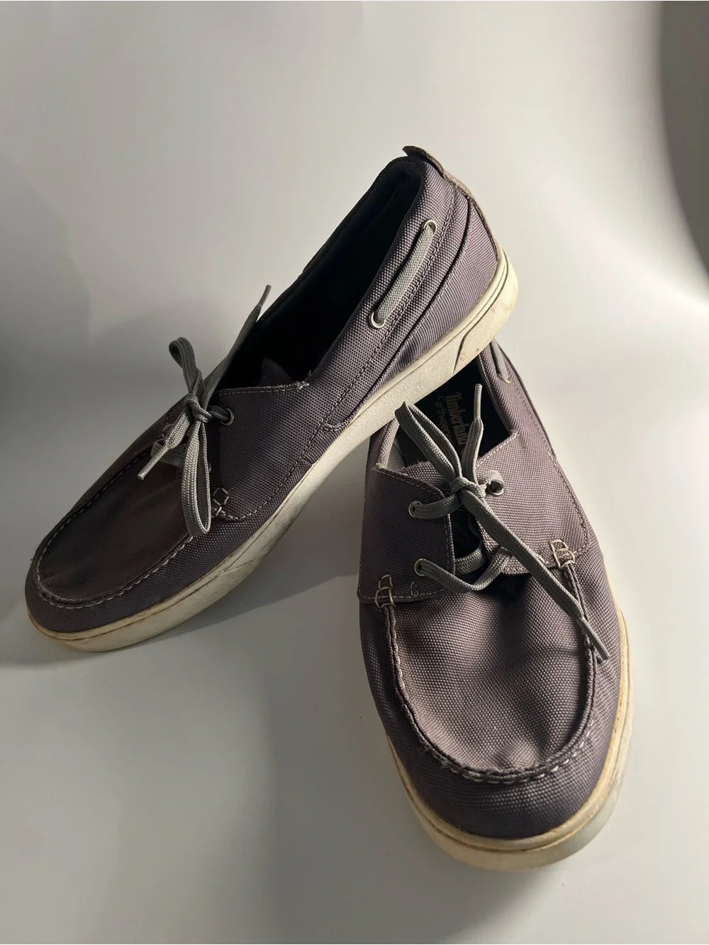 Timberland Men’s Casual Canvas Boat Shoes - Gray Size 12